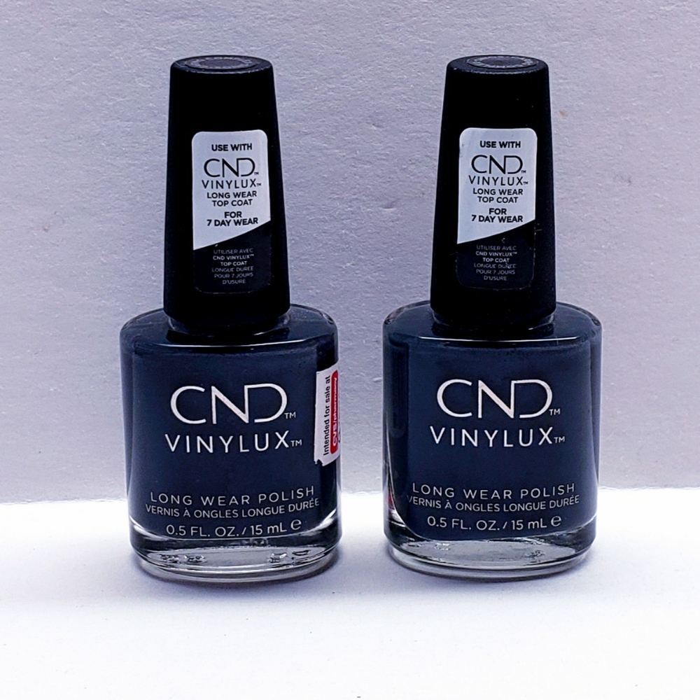 CND VINYLUX Long Wear Nail Polish, Top Coat, 101 Asphalt, 0.5 oz (2 pack)